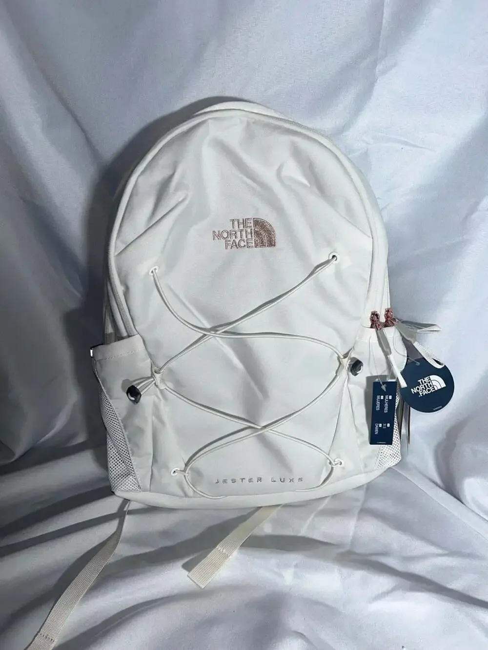 New The North Face Women's Jester Luxe Backpack 27L Gardenia White